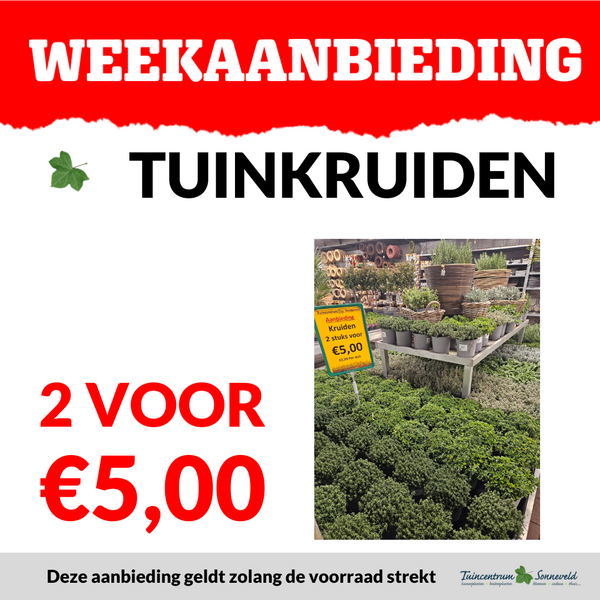 KRUIDEN 2 VOOR €5,00