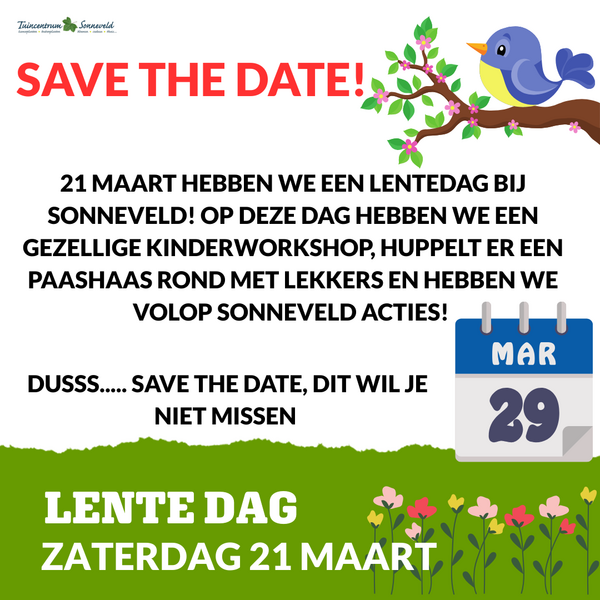LENTEDAG SAVE THE DATE
