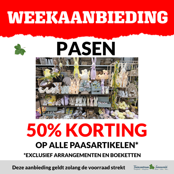 PASEN 50% KORTING