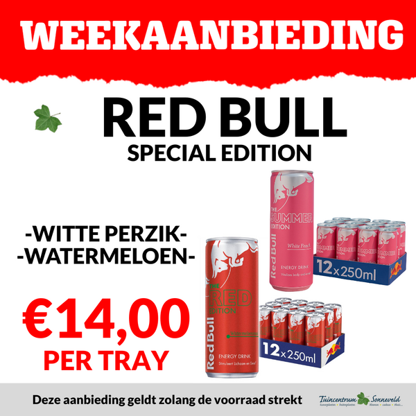 RED BULL SPECIAL EDITION €14,00 PER TRAY