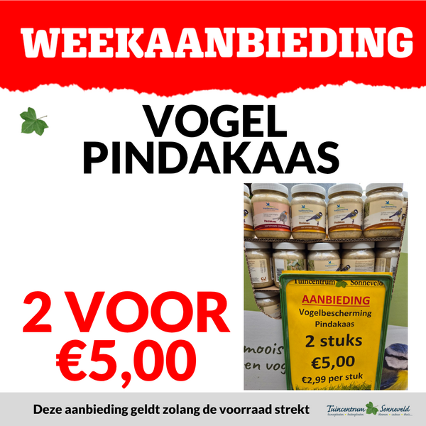 VOGELPINDAKAAS 2 VOOR €5,00