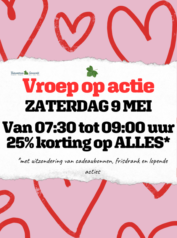 VROEG OP ACTIE ZATERDAG 9 MEI