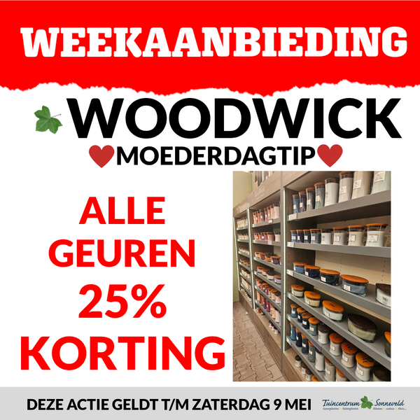 WOODWICK 25% KORTING