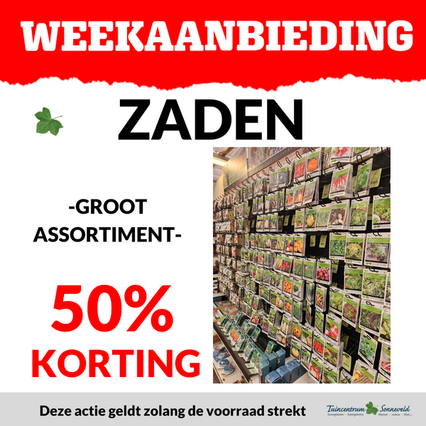 ZADEN 50% KORTING